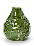 Two's Company TC 54648x  Floral Scape Relief Ceramic Bud Vase - 3 Styles