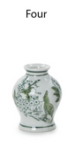 Two's Company TC 55051x Primrose and Lotus Hand-Painted Chinoiserie Porcelain Vases - 5 Shapes