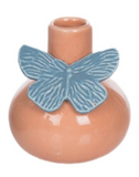 VIP Home & Garden VIP PV00264x Ceramic Round Butterfly Vase - 4 Colors
