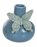 VIP Home & Garden VIP PV00264x Ceramic Round Butterfly Vase - 4 Colors
