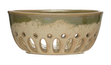 Creative Co-Op CCOP DF2880Axx Stoneware Berry Bowl with Glaze - 6" Round x 2.5" Tall