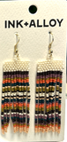 Ink + Alloy IA SBER3400xx Adaline horizontal stripes beaded fringe earrings
