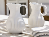 Casafina Stoneware CF PEZ271-WHI Costa Nova "Pearl" Pitcher, White