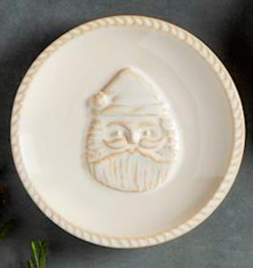 Mud Pie Vassoio Decorativo Con Tre Vasi In Ceramica Smaltata, Rilievo A Perline, Diametro 16 Cm, Marrone