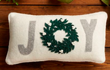 Mud Pie MP 41601036x Mini White Christmas Felted Pillow - 3 Styles