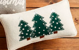 Mud Pie MP 41601036x Mini White Christmas Felted Pillow - 3 Styles