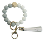 Queens Designs QD BB139X125xx Silicone Beaded Keychain Bracelet - 6 Colors