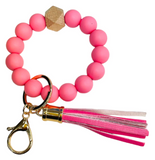 Queens Designs QD BB139X125xx Silicone Beaded Keychain Bracelet - 6 Colors