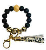 Queens Designs QD BB139X125xx Silicone Beaded Keychain Bracelet - 6 Colors