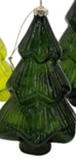 Wing Tai Trading WTT 25GXS217x Green Glass Tree Ornaments - 3 Colors