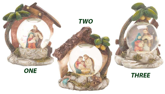 Dicksons Gifts DG CHNAT-126x Mini Nativity Water Globes - 3 Styles
