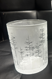 Tableau Collection TC 414-10328 White Small Tall Trees Lantern