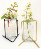 TradeCie 26 HD206x Metal Stand with Glass Vase - 2 Colors