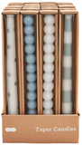 Mud Pie 26 49800266 Blue & White Taper Candles - 4 Styles