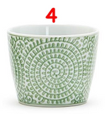 Two's Company 26 54363-20x Countryside Green Cachepot Hand-Painted Porcelain - 6 Designs