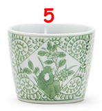 Two's Company 26 54363-20x Countryside Green Cachepot Hand-Painted Porcelain - 6 Designs