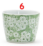 Two's Company 26 54363-20x Countryside Green Cachepot Hand-Painted Porcelain - 6 Designs