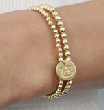 eNewton Design 26 ECCBCLG3xx eCollegiate Classic Gold 3mm Bracelet - 3 Schools