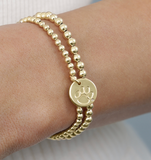 eNewton Design 26 ECCBCLG3xx eCollegiate Classic Gold 3mm Bracelet - 3 Schools