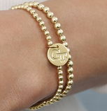 eNewton Design 26 ECCBCLG3xx eCollegiate Classic Gold 3mm Bracelet - 3 Schools