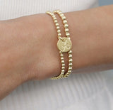 eNewton Design 26 ECCBCLG3xx eCollegiate Classic Gold 3mm Bracelet - 3 Schools