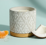 Bourbon Royalty 26 16DSxx 16oz Damask Stone Candle - 10 Scents