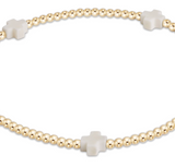 eNewton Design 26 EGBSCSM2Gx egirl Signature Cross Small 2mm Gold Bracelet - 7 Styles