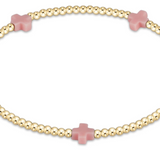 eNewton Design 26 EGBSCSM2Gx egirl Signature Cross Small 2mm Gold Bracelet - 7 Styles
