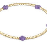 eNewton Design 26 EGBSCSM2Gx egirl Signature Cross Small 2mm Gold Bracelet - 7 Styles