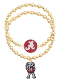 Canvas Jewelry 26 27504B-xx Ball Bead Bracelet Set of 2 - 3 Schools