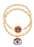 Canvas Jewelry 26 27504B-xx Ball Bead Bracelet Set of 2 - 3 Schools