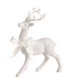 Mud Pie 26 40030724x White Flocked Reindeer - 2 Sizes