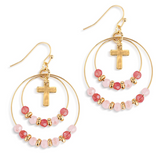 Demdaco 26 1004670404 Beaded Prayer 2in Earrings - 3 Styles