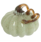 Boston Intl 26 HTF26236 Seafoam & Gold Speckled Glass Pumpkin - 2 Sizes