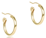 eNewton Design 26 ERDG05Hx Round Gold 0.5" Hoop - 2 Styles