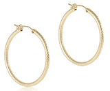 eNewton Design 26 ERDG125Hx Round Gold 1.25" Hoop - 2 Styles