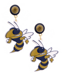 Canvas Jewelry 26 26264E-xx Resin Mascot Earrings - 2 Schools