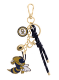 Canvas Jewelry 26 26426BC-xxx Cluster Bag Charm in Shiny Gold - 3 Schools