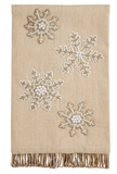 Mud Pie 26 42170341x White Christmas Beaded Towel - 3 Styles