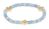 eNewton Design 26 BGEMSCG4xx Signature Cross Gold 4mm Gemstone Bracelet - 2 Styles