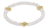 eNewton Design 26 BGEMSCG4xx Signature Cross Gold 4mm Gemstone Bracelet - 2 Styles