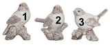 Transpac 26 TC02231x Resin Glitter Winter Bird - 3 Styles