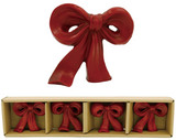 Transpac 26 TS04356 Resin Bow Placecard Holder Set of 4 - 2 Colors