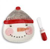 Demdaco 2020200314 Santa Plate and Spreader Set