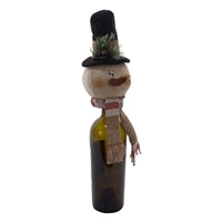 WING TAI TRADING WTT TDX09367  CRANBERRY SNOWMAN WINE TOPPER