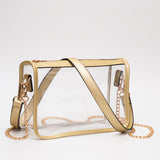 Queens Designs QD TG10614CLxx Game Day Clear Rectangular Crossbody Bag - 3 Colors