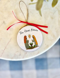 Happy by Rachel, llc HBR ORN-BELIEVE This House Believes Wood & Enamel Ornament