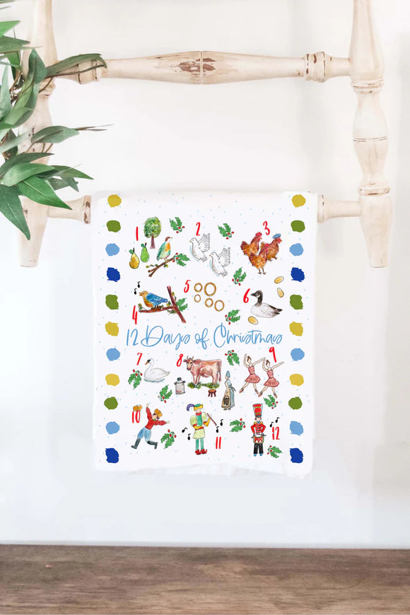 Happy by Rachel, Ilc HBR TOW-TWELVE 12 Days of Christmas Tea Towel