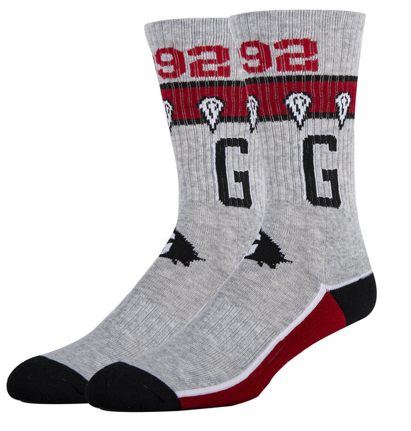 Oooh Yeah OY UD25025Cxx Collegiate Athletic Crew Socks; Georgia Men's - 2 Sizes