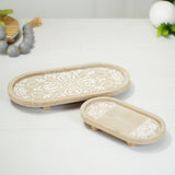 VIP Home & Garden VIP UN1326x Carved Wood Tray - 2 Sizes